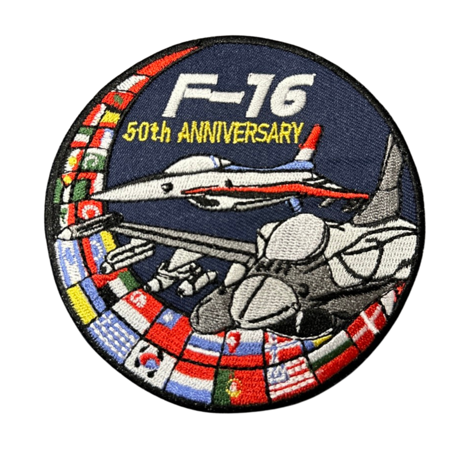RBF現貨  F-16 50th Anniversary Patch 10cm 臂章 ARM-F1650A *free shipping* 全球免運費