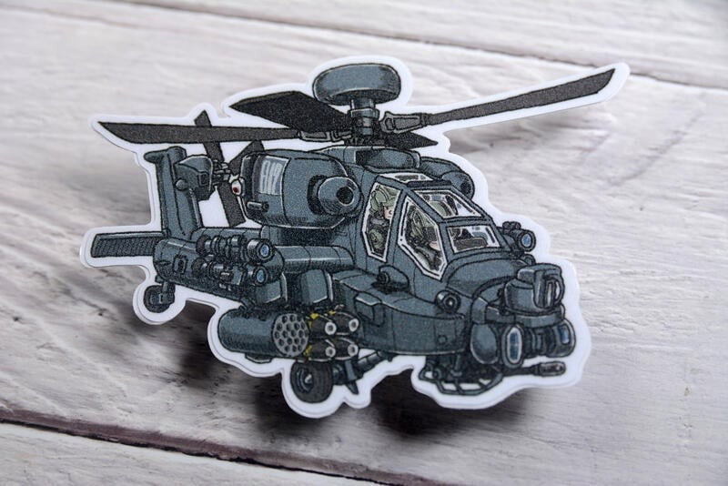 RBF絕版  Mr.Dom AH-64 PVC Sticker 貼紙 S35-AH64 *free shipping* 全球免運費