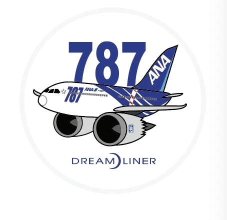 RBF現貨  ANA 787 7CM STICKER 貼紙 S-C-787-NH-D *free shipping* 全球免運費