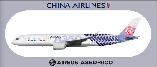 RBF現貨  CHINA AIRLINES A350 20X8.8CM STICKER S-R-350-CI *free shipping* 全球免運費