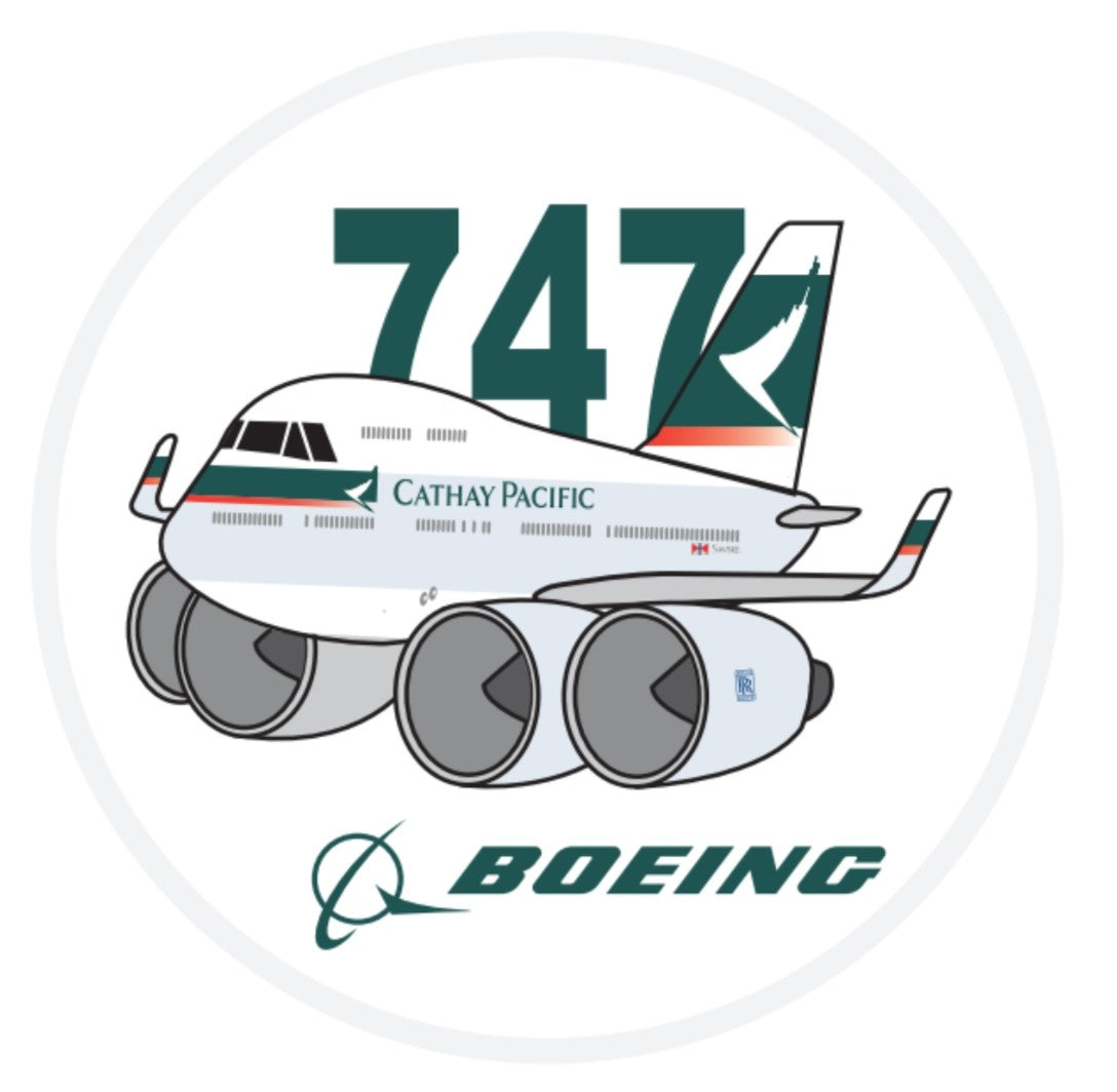 RBF現貨   CATHAY 747 7CM STICKER 貼紙 S-C-747-CX *free shipping* 全球免運費