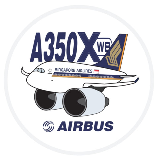 RBF現貨   SINGAPORE A350 7CM STICKER 貼紙 S-C-350-SQ *free shipping* 全球免運費