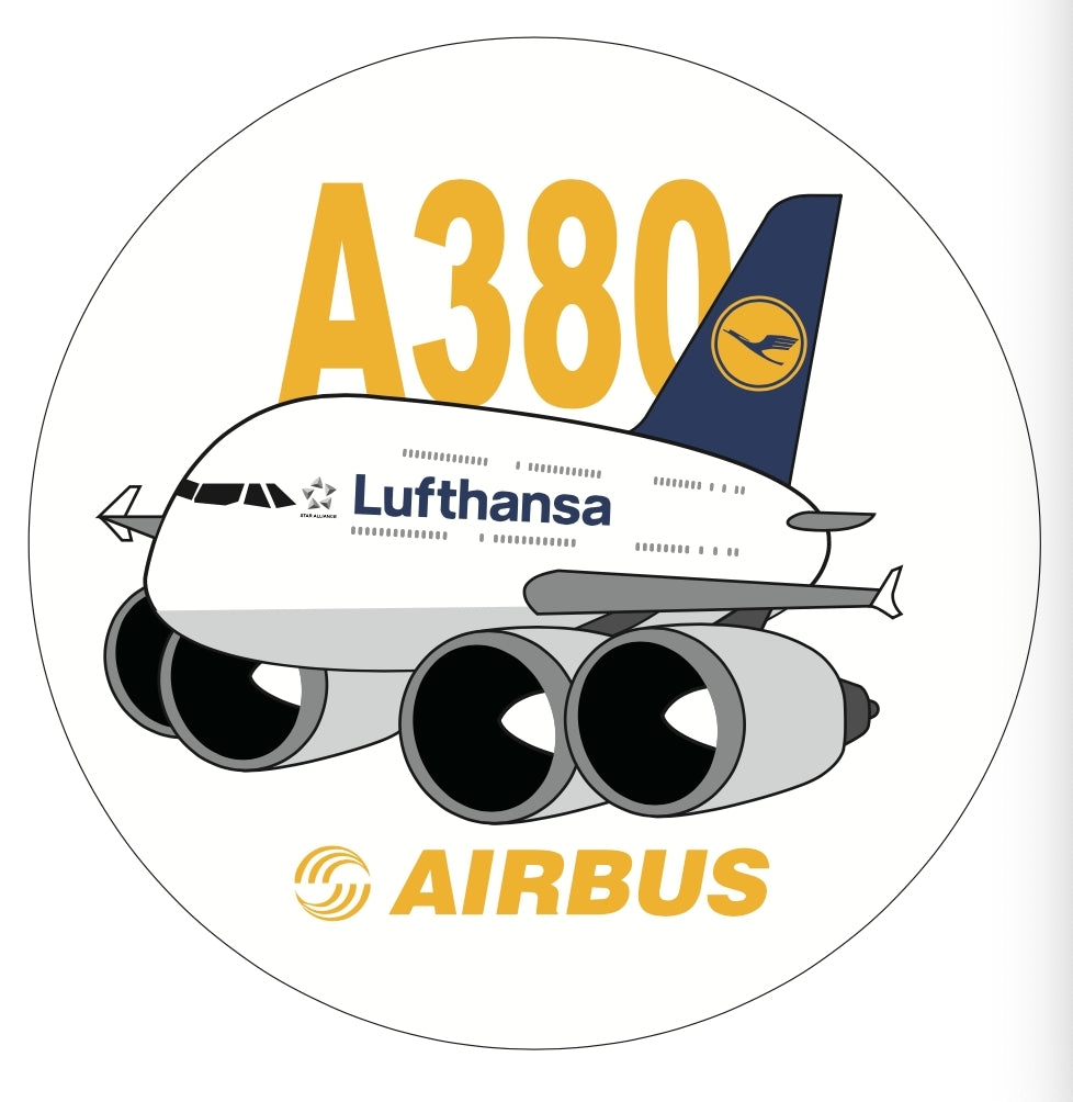 RBF現貨   LUFTHANSA A380 7CM STICKER 貼紙 S-C-380-LH *free shipping* 全球免運費