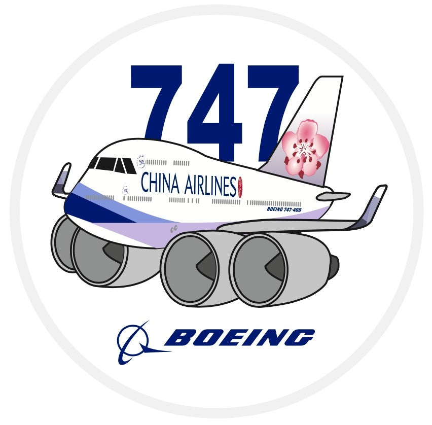 RBF現貨   CHINA AIRLINES 747 7CM STICKER 貼紙 S-C-747-CI *free shipping* 全球免運費