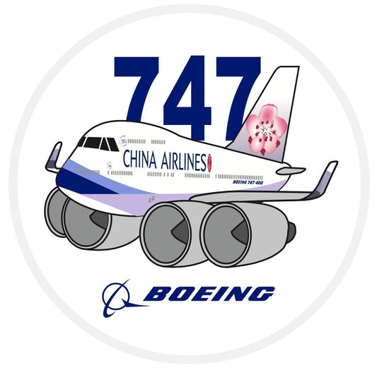 RBF現貨   CHINA AIRLINES 747 7CM STICKER 貼紙 S-C-747-CI *free shipping* 全球免運費