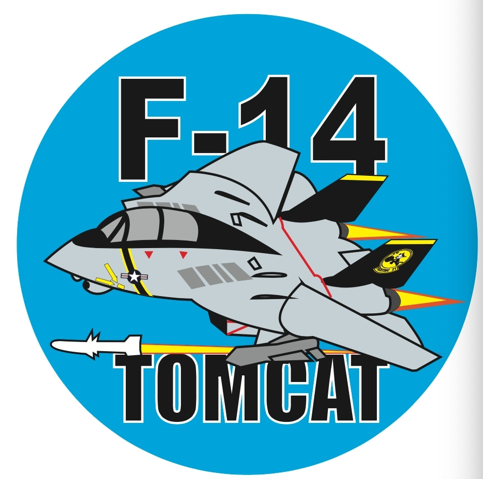 RBF現貨  F-14 7CM STICKER 貼紙 S-C-F14 *free shipping* 全球免運費