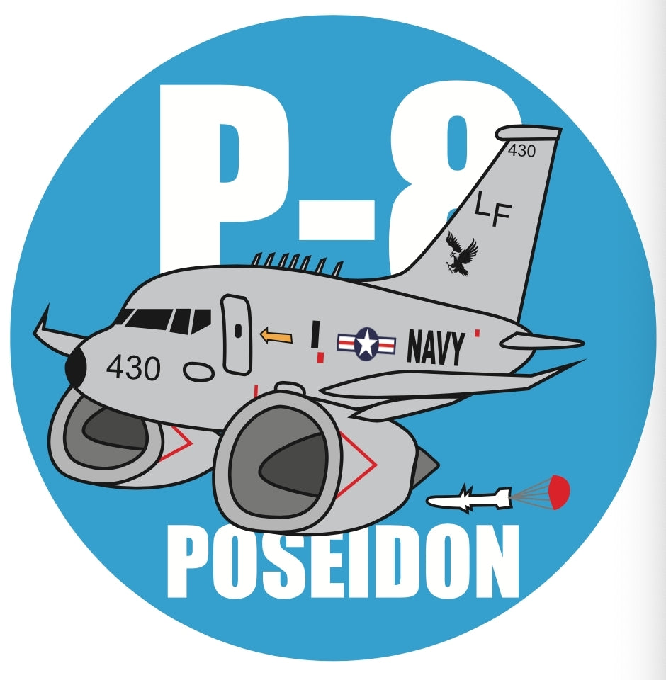 RBF現貨  NAVY P-8 7CM STICKER 貼紙 S-C-P8-US *free shipping* 全球免運費