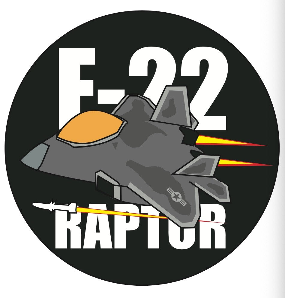 RBF現貨  F-22 7CM STICKER 貼紙 S-C-F22 *free shipping* 全球免運費