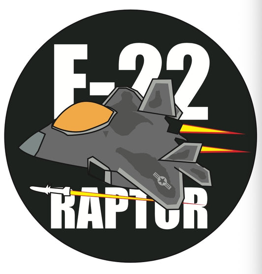 RBF現貨  F-22 7CM STICKER 貼紙 S-C-F22 *free shipping* 全球免運費