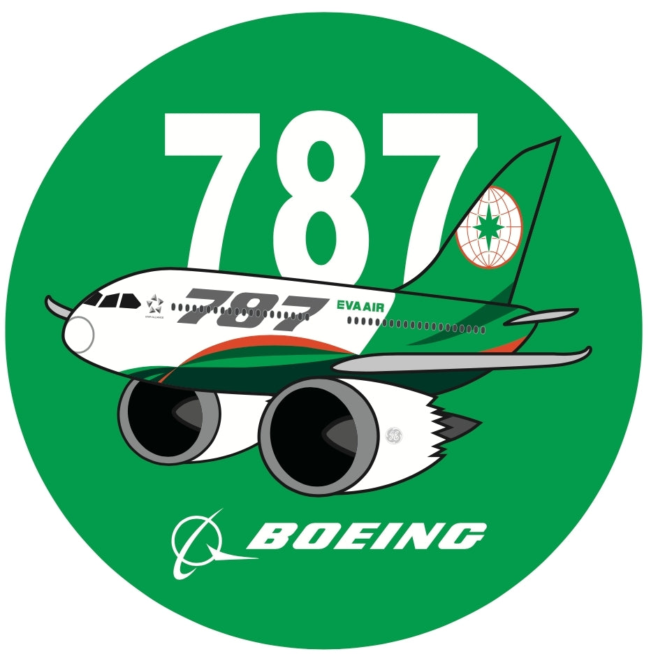 RBF現貨   EVA AIR 787-9 7CM STICKER 貼紙 S-C-787-BR-D *free shipping* 全球免運費