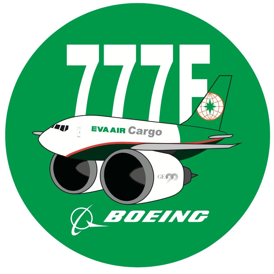 RBF現貨  EVA AIR 777F 7CM STICKER 貼紙 S-C-777F-BR *free shipping* 全球免運費