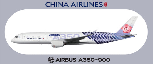 RBF現貨  CHINA AIRLINES A350 20X8.8CM STICKER S-R-350-CI-C *free shipping* 全球免運費
