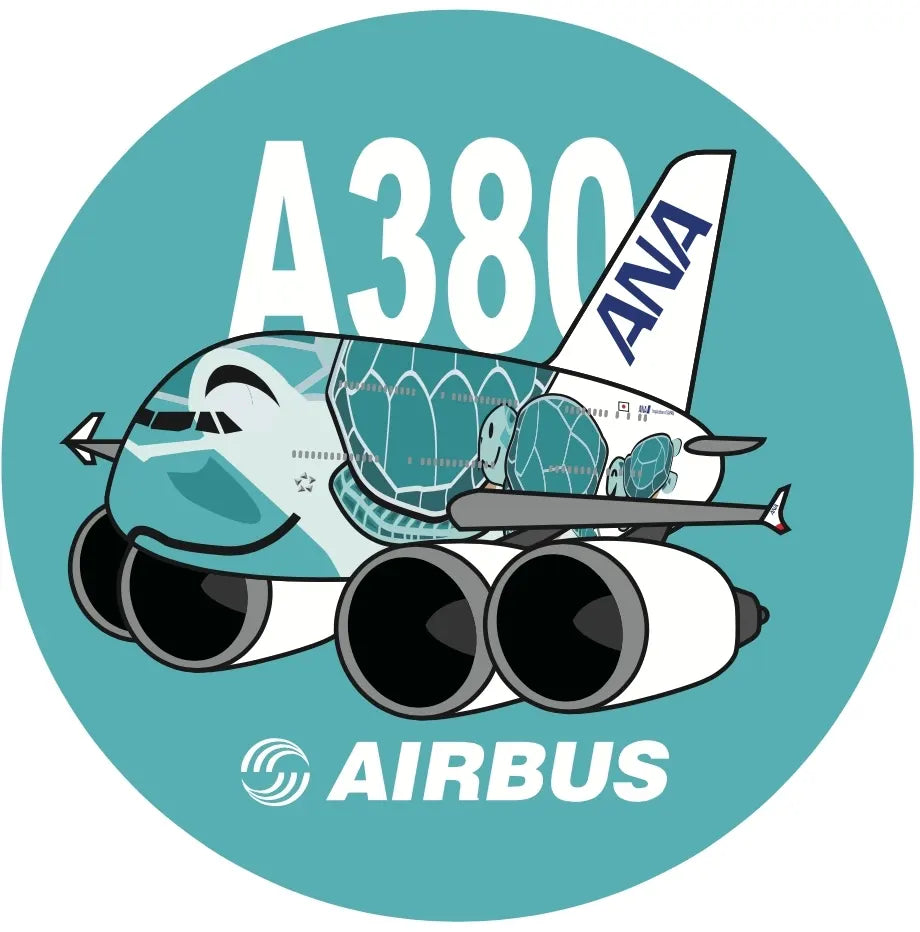 RBF現貨  ANA A380 GREEN 7CM STICKER 貼紙 S-C-380-NH-G *free shipping* 全球免運費
