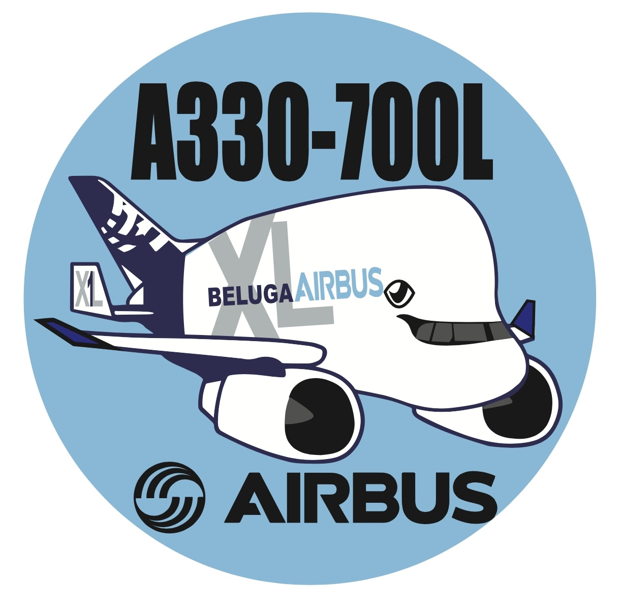 RBF現貨  AIRBUS BELUGA XL 7CM STICKER 貼紙 S-C-BELUGAXL *free shipping* 全球免運費