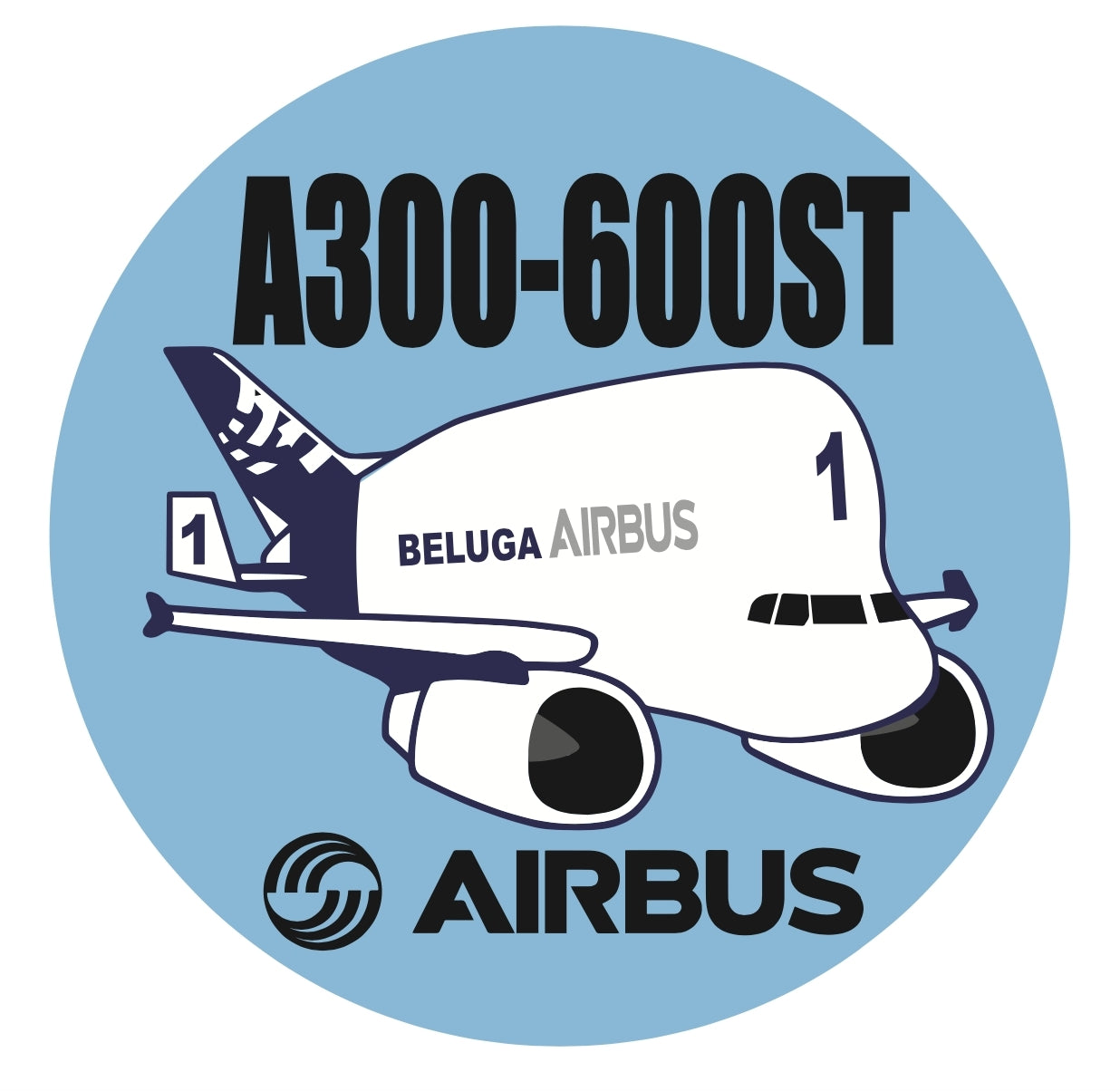 RBF現貨  AIRBUS BELUGA 7CM STICKER 貼紙 S-C-BELUGA *free shipping* 全球免運費