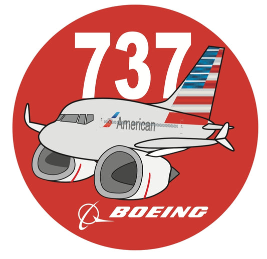 RBF現貨  AMERICAN 737 7CM STICKER 貼紙 S-C-737-AA *free shipping* 全球免運費