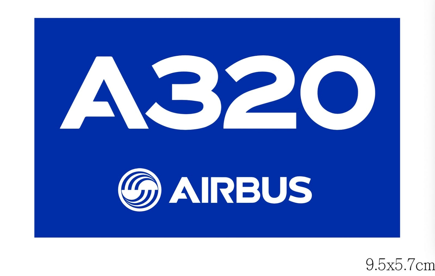 RBF現貨  A320 9.5X5.7CM STICKER 貼紙 S-A320 *free shipping* 全球免運費