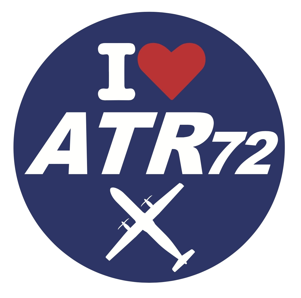 RBF現貨  I LOVE ATR72 7CM STICKER 貼紙 S-C-LVAT72 *free shipping* 全球免運費