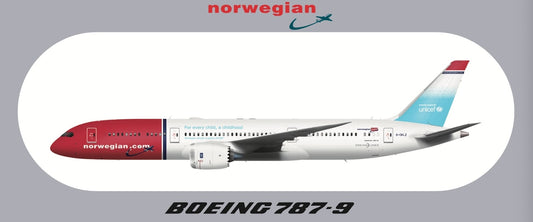 RBF現貨  NORWEGIAN 787-9 9.5X5.7CM STICKER 貼紙 S-R-789-DY *free shipping* 全球免運費