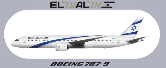 RBF現貨  EL AL 787-9 9.5X5.7CM STICKER 貼紙 S-R-789-LY *free shipping* 全球免運費