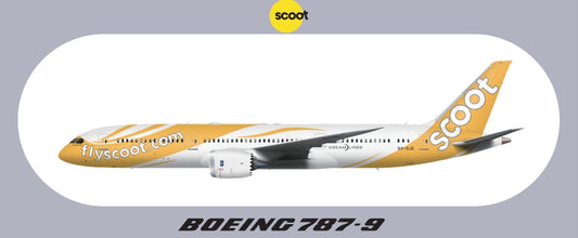 RBF現貨  SCOOT 787-9 9.5X5.7CM STICKER 貼紙 S-R-789-TR *free shipping* 全球免運費