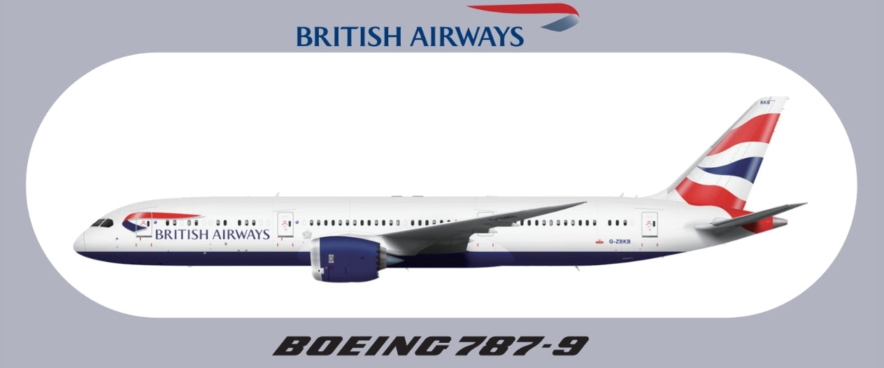 RBF現貨  BRITISH 787-9 9.5X5.7CM STICKER 貼紙 S-R-789-BA *free shipping* 全球免運費