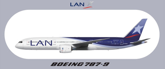 RBF現貨  LAN 787-9 9.5X5.7CM STICKER 貼紙 S-R-789-LA-BGA *free shipping* 全球免運費