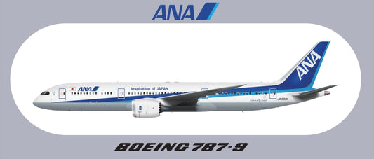 RBF現貨  ANA 787-9 9.5X5.7CM STICKER 貼紙 S-R-789-NH-33A *free shipping* 全球免運費