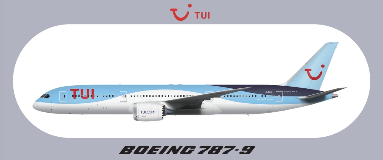 RBF現貨  TUI 787-9 9.5X5.7CM STICKER 貼紙 S-R-789-TB *free shipping* 全球免運費