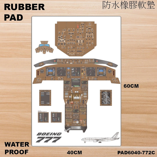 RBF絕版  Boeing 777 cockpit diagram pad 軟墊 PAD6040-772C *free shipping* 全球免運費
