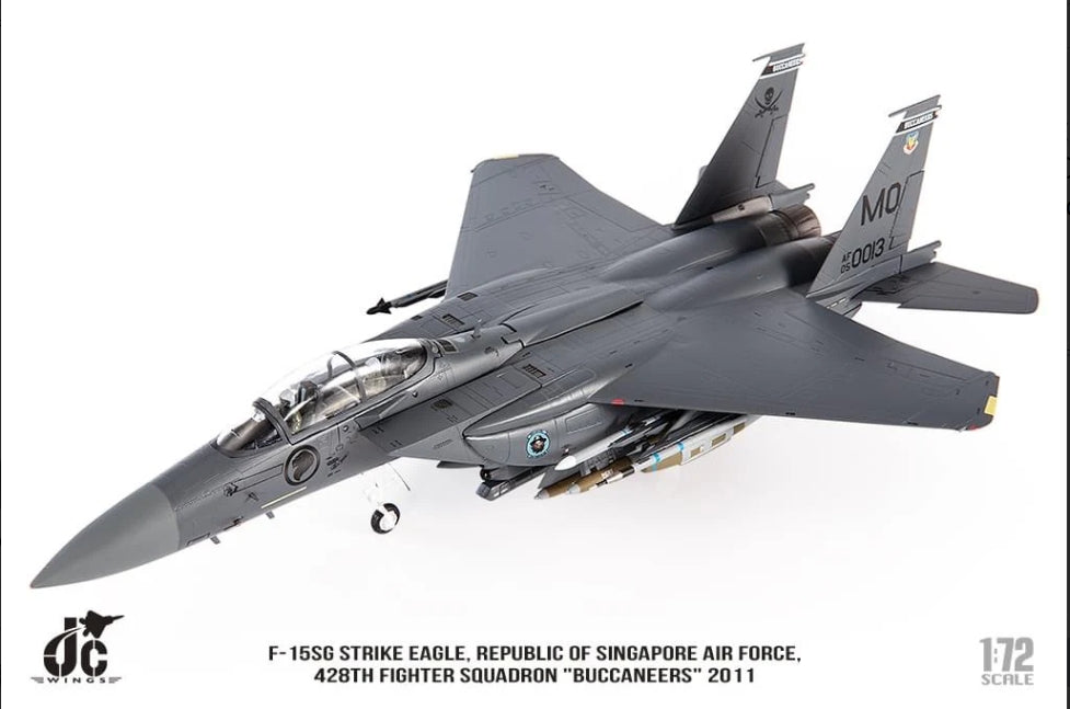 RBF絕版 JC 金屬 1:72 F-15SG Strike Eagle RSAF 428TH  JCW-72-F15-025 *free shipping* 全球免運費