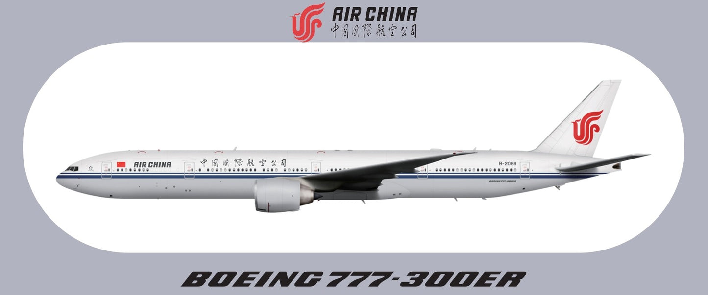 RBF現貨  CHINA 777-300ER STICKER 20x8.8cm 貼紙 S-R-77W-CA *free shipping* 全球免運費