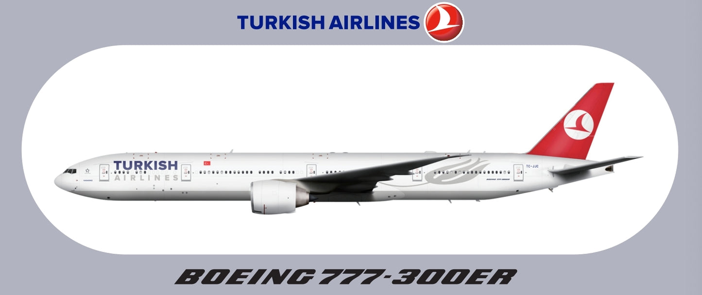 RBF現貨  TURKISH 777-300ER STICKER 20x8.8cm 貼 S-R-77W-TK-JJC *free shipping* 全球免運費