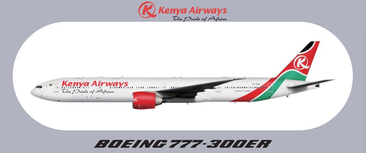 RBF現貨  KENYA 777-300ER STICKER 20x8.8cm 貼紙 S-R-77W-KQ *free shipping* 全球免運費