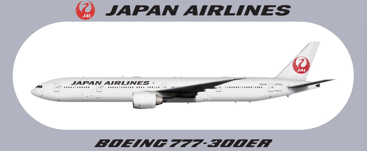 RBF現貨  JAPAN 777-300ER STICKER 20x8.8cm 貼紙 S-R-77W-JL *free shipping* 全球免運費