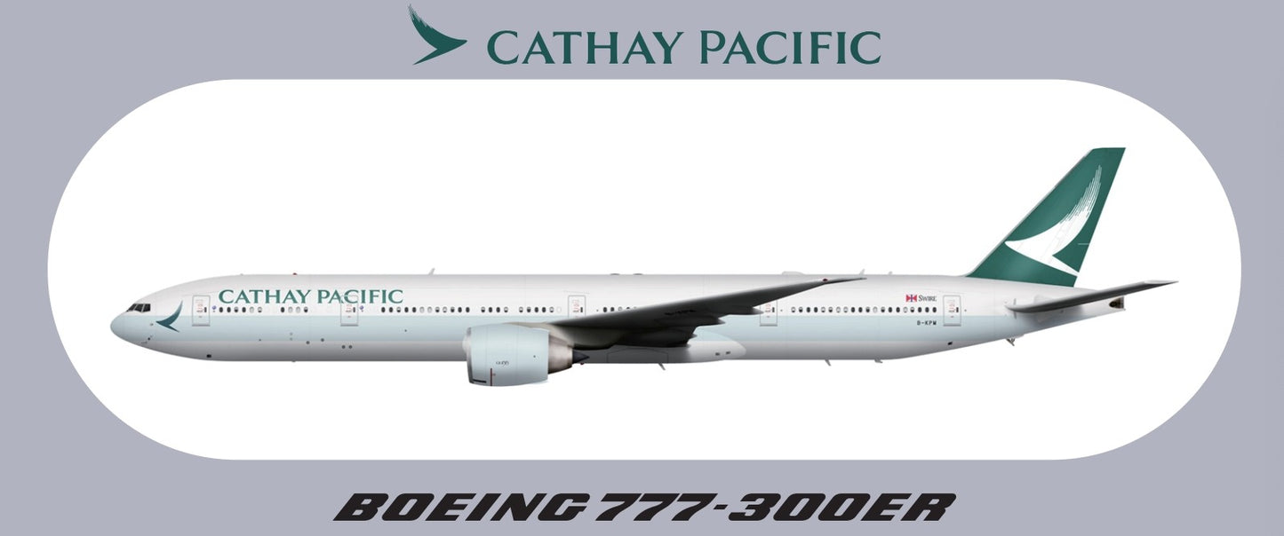 RBF現貨  CATHAY 777-300ER STICKER 20x8.8cm 貼紙 S-R-77W-CX-KPM *free shipping* 全球免運費
