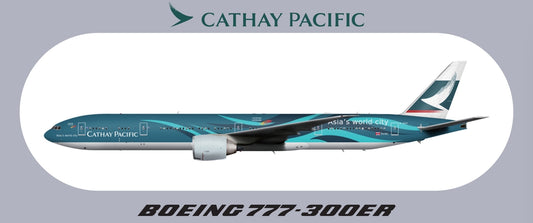 RBF現貨  CATHAY 777-300ER STICKER 20x8.8cm 貼紙 S-R-77W-CX-KPF *free shipping* 全球免運費