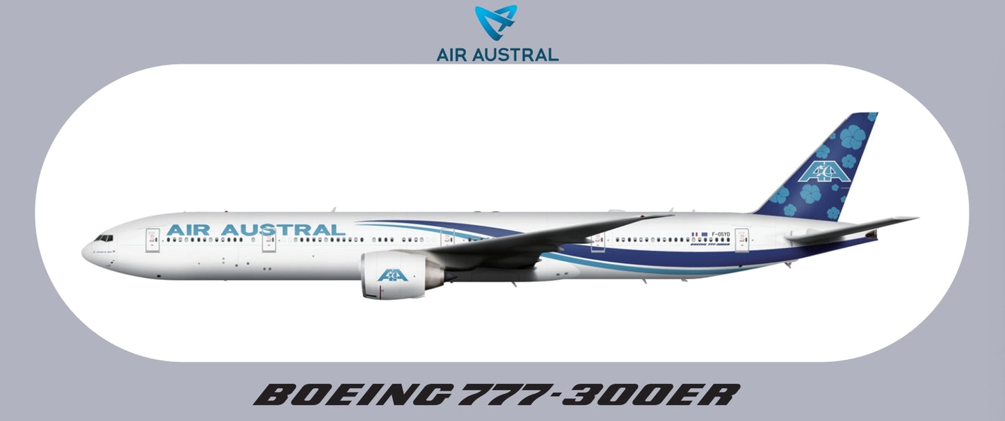 RBF現貨  AUSTRAL 777-300ER STICKER 20x8.8cm 貼 S-R-77W-UU *free shipping* 全球免運費