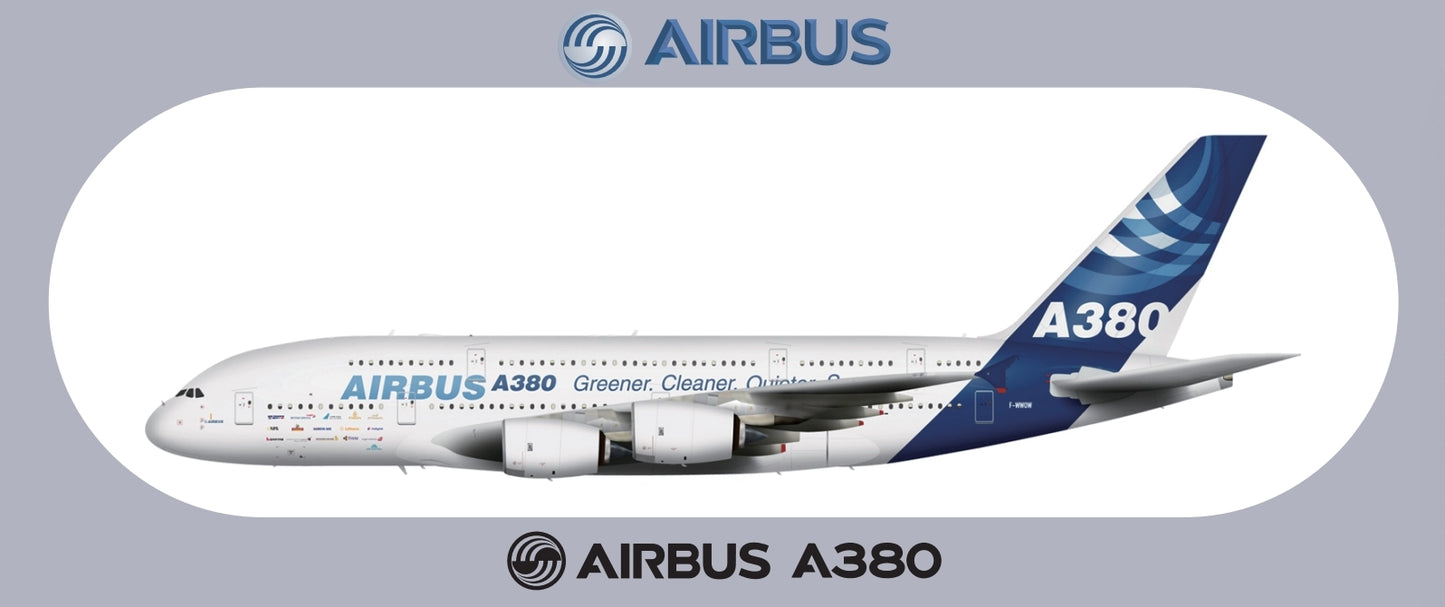RBF現貨  A380 STICKER 20x8.8cm 貼紙 S-R-380-AB *free shipping* 全球免運費