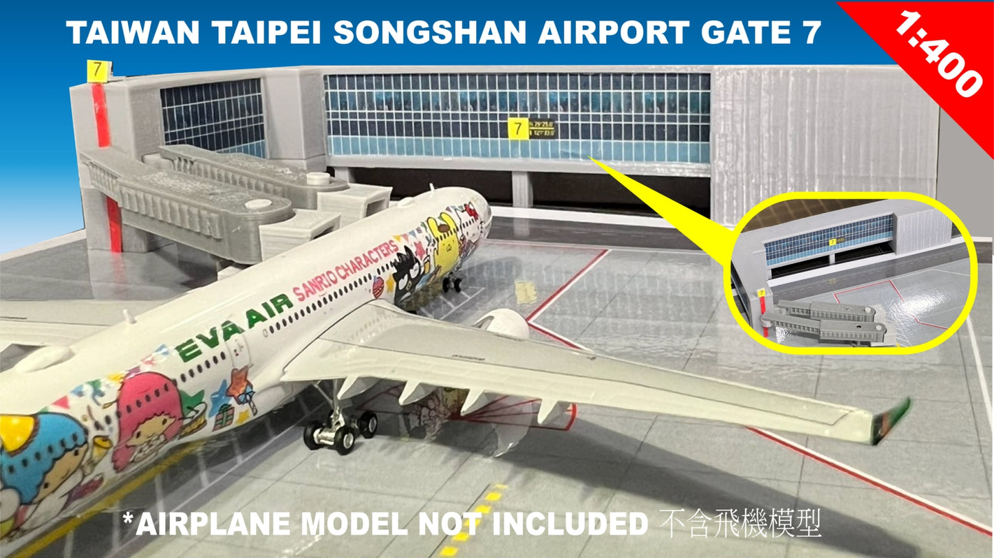 RBF現貨  1:400 Taipei Songahsn Airport Gate 7 T-400-RCSS-7 *free shipping* 全球免運費