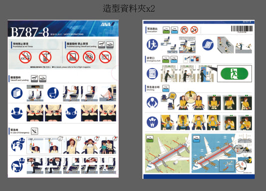RBF現貨  ANA 787-8 FOLDER 資料夾 A4 2PC FILE-NH788 *free shipping* 全球免運費