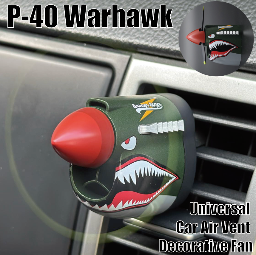 RBF現貨  P-40 Car Air Vent Fan 汽車裝飾風扇 通用款 DF-P40-A *free shipping* 全球免運費