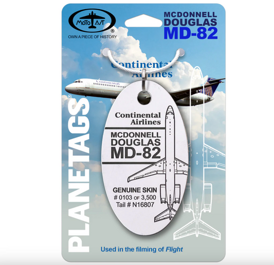 RBF絕版  PLANETAGS MD-82 CONTINENTAL 721352897666 *free shipping* 全球免運費