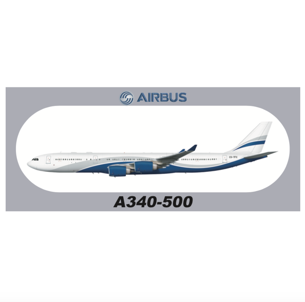 RBF現貨  HI FLY A340-500 20X8.8CM STICKER 貼紙 S-R-A345-CS *free shipping* 全球免運費