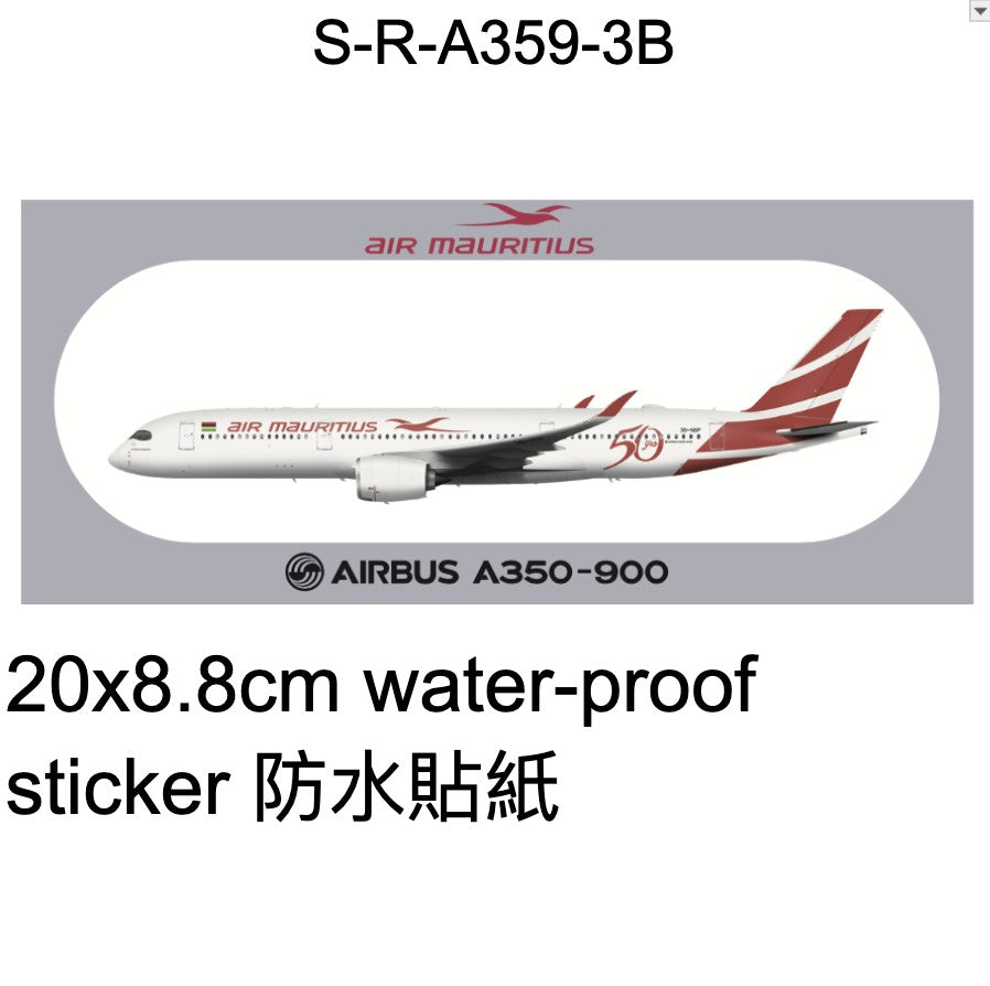 RBF現貨  MAURITIUS A350-900 Sticker 20x8.8cm  S-R-A359-3B *free shipping* 全球免運費