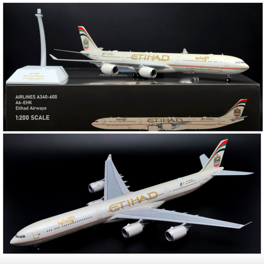 RBF現貨 JC 金屬 1:200 ETIHAD A340-600 F1 KJ-A346-155 *free shipping* 全球免運費