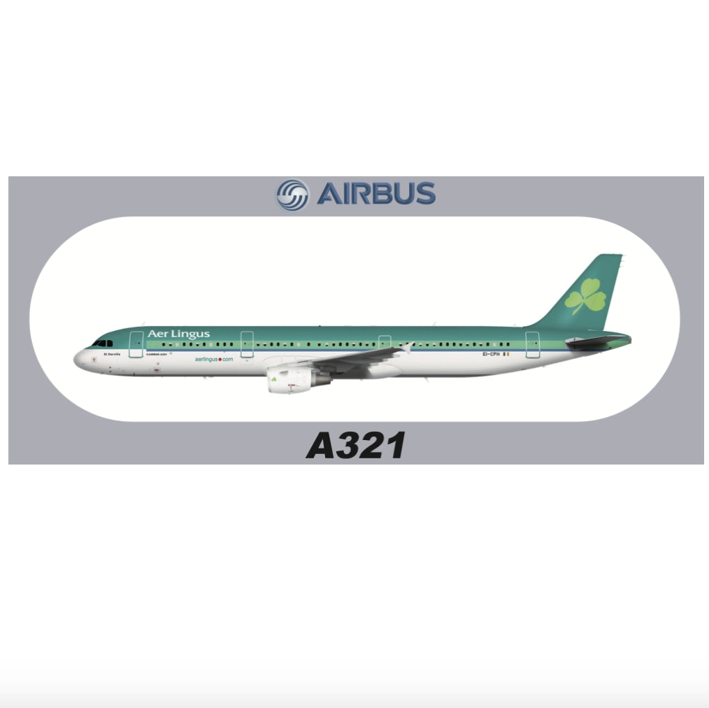 RBF現貨 A321 AER LINGUS 20x8.8CM STICKER 貼紙 S-R-A321-CPH *free shipping* 全球免運費
