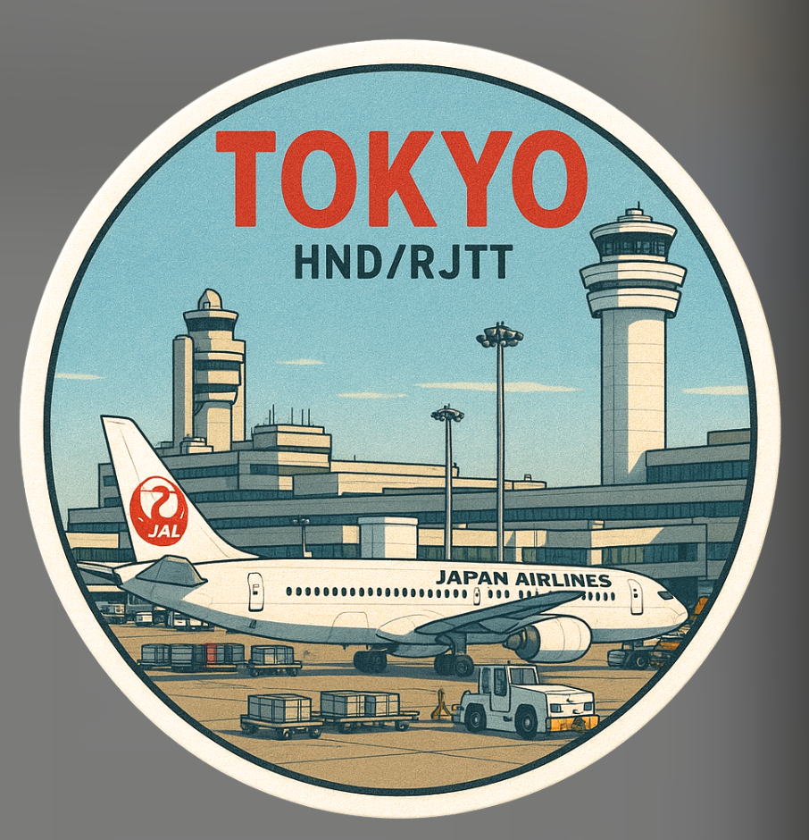 RBF現貨 TOKYO RJTT sticker 10cm 貼紙 S-THRJL737