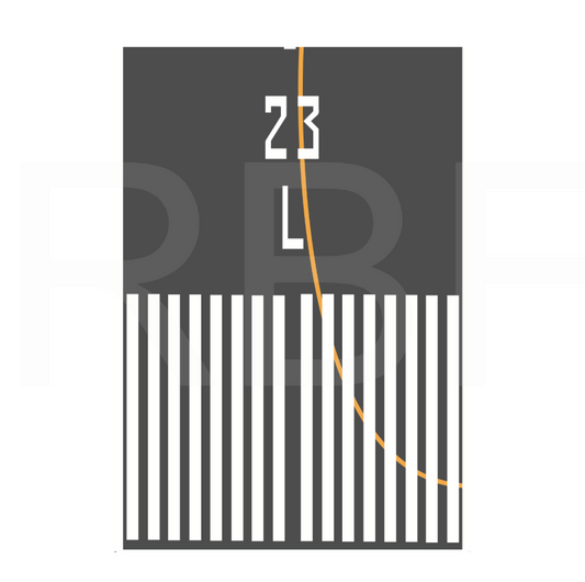 RBF現貨  1:400 RUNWAY 23L 跑道 A4 RWY23L-A4 *free shipping* 全球免運費