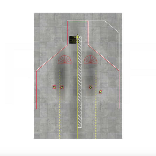 RBF現貨  1:400 APRON 停機坪 210x297mm APRON3-A4 *free shipping* 全球免運費